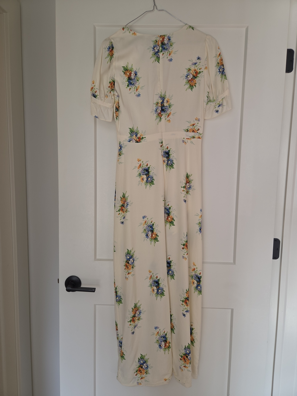 Madewell Cream Floral Wrap Maxi